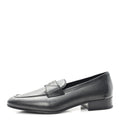 Chanel Lambskin Mens Stitched CC Loafers 42 Black