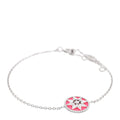 Christian Dior 18K White Gold Diamond Enamel Rose Des Vents Bracelet Pink