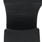 Chanel Calfskin CC Platform Loafers 38 Black