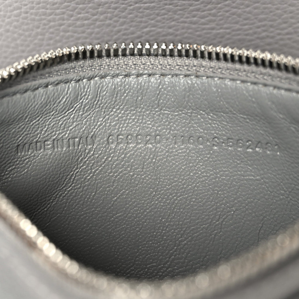Balenciaga Calfskin Logo Embossed Small Tool 2.0 North-South Tote Balenciaga Grey