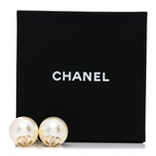 Chanel Pearl CC Drop Earrings Gold