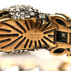 Gucci Metal Crystals Snake Bracelet S White Red