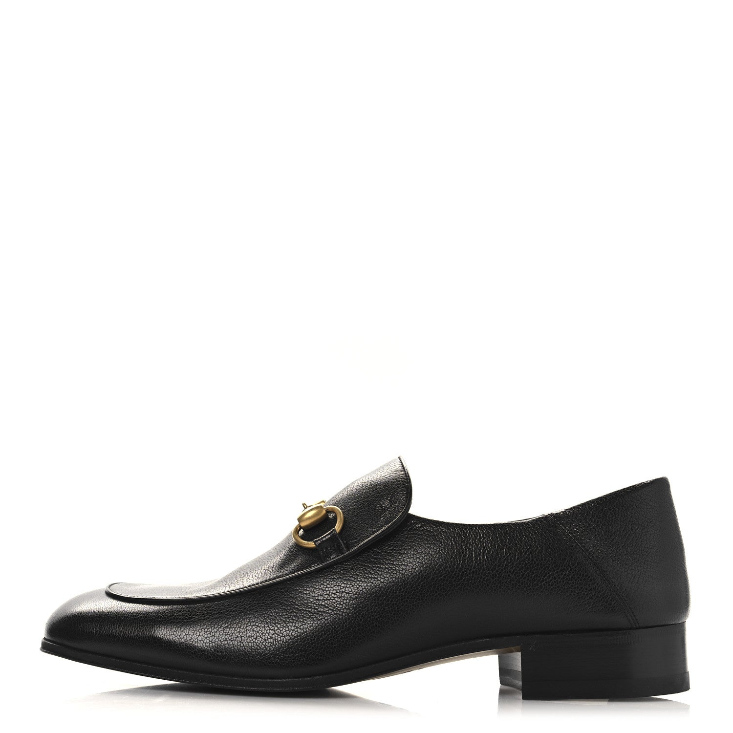 Gucci Goatskin Mens Horsebit Loafers 8.5 Black