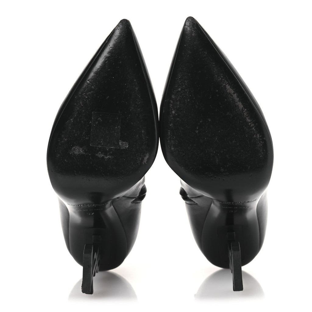 Saint Laurent Nappa Vendome Opyum 110 Ankle Boots 37 Black