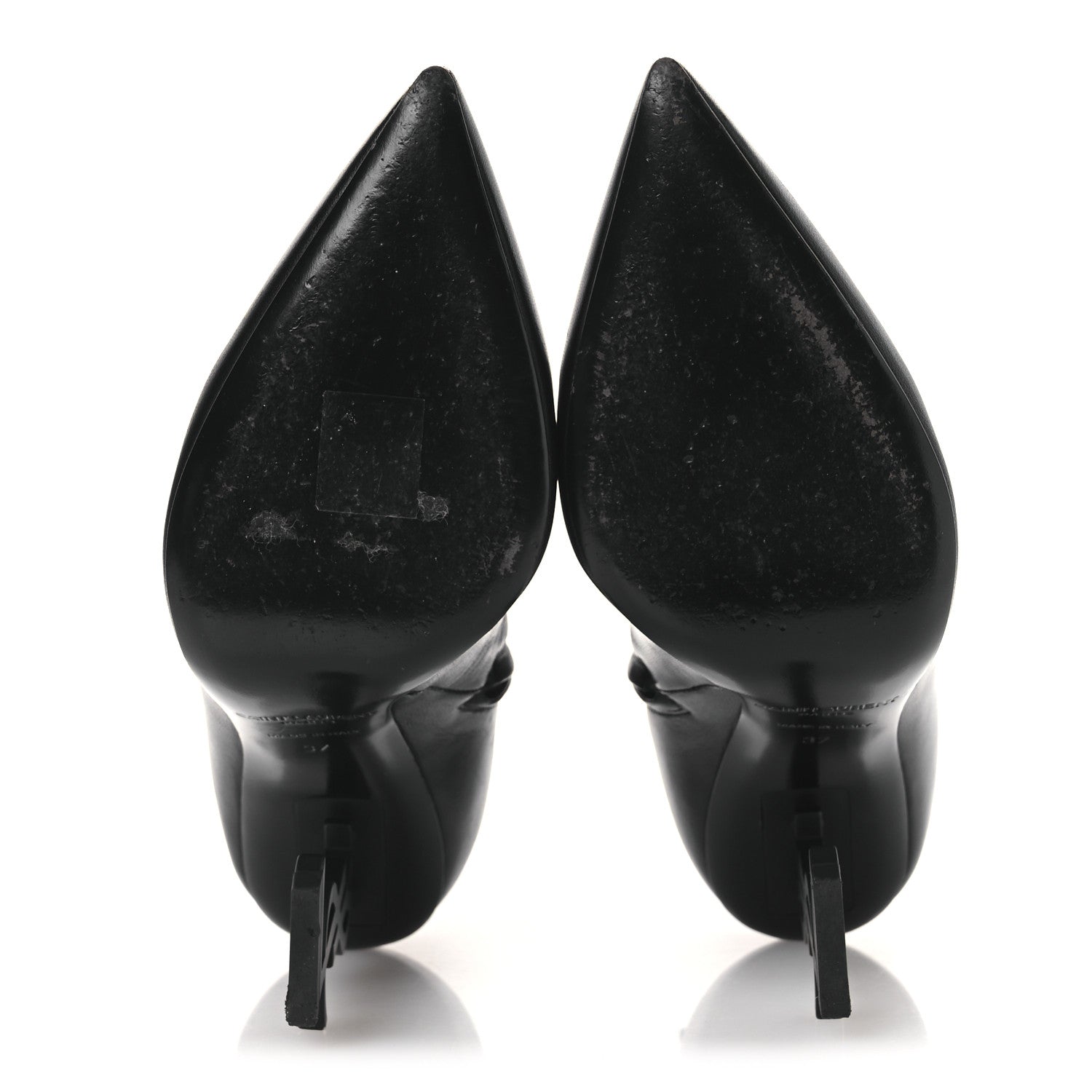 Saint Laurent Nappa Vendome Opyum 110 Ankle Boots 37 Black