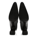 Balenciaga Wool Plaid Ankle Boots 41 Black White