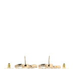 Chanel Crystal CC Circle Drop Earrings Gold