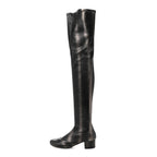 Chanel Metallic Lambskin Star Fantasy High Boots 36.5 Dark Grey