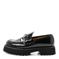 Gucci Cordovan Lux Womens Horsebit 45mm Platform Loafers 39 Black