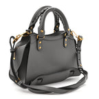 Balenciaga Grained Calfskin Neo Classic Gold Hardware Mini City Dark Grey