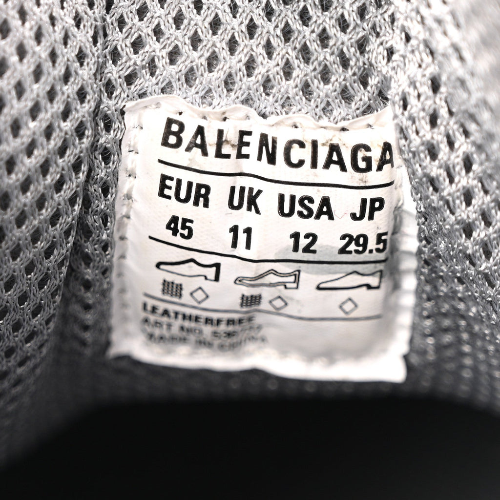 Balenciaga Fabric Mesh Dyed Mens Triple S Sneakers 45 Grey