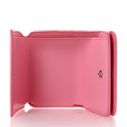 Balenciaga Calfskin Logo Everyday Mini Wallet Pink