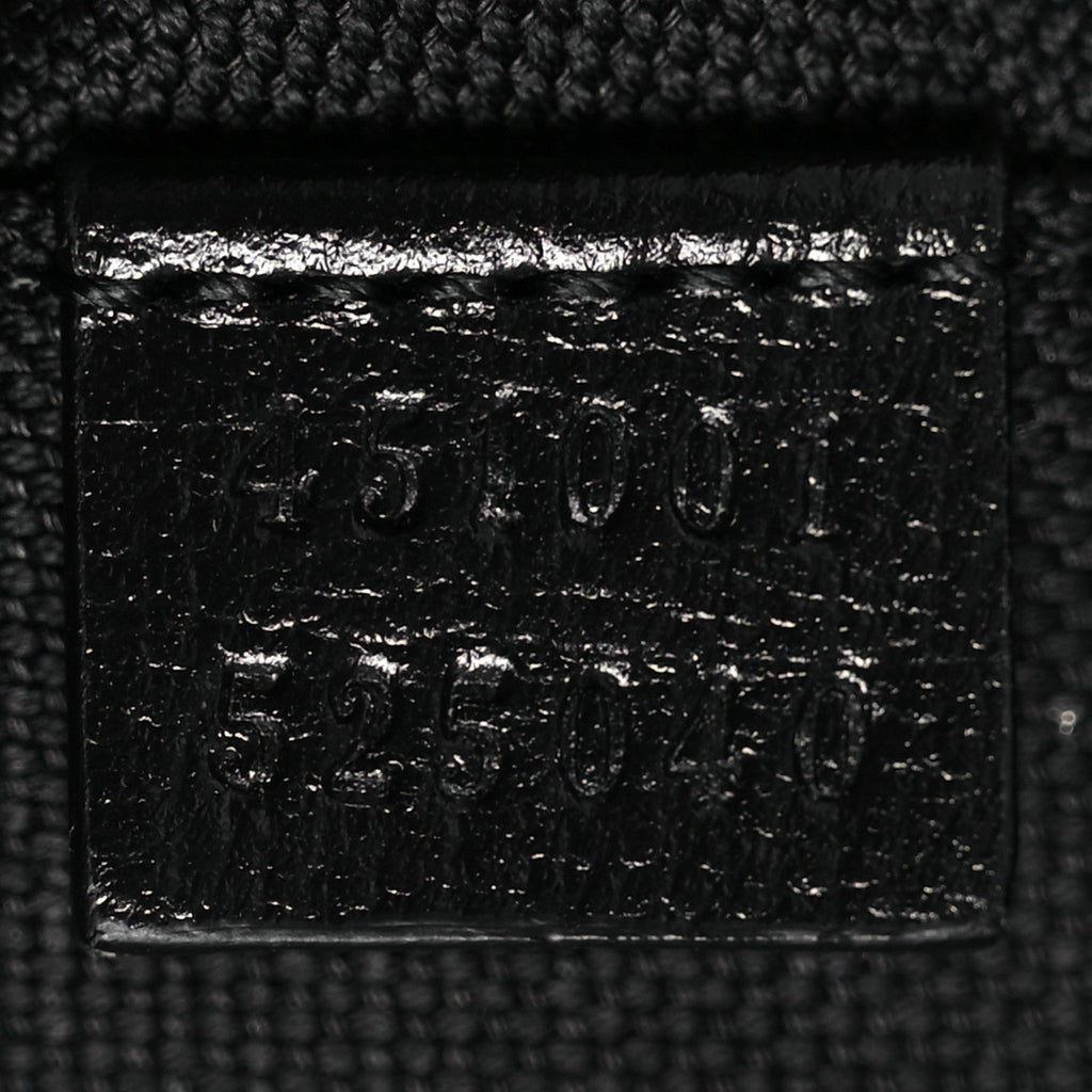 Gucci GG Supreme Monogram Large Four Wheel Suitcase Black Grey