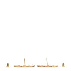 Chanel Metal Crystal Scarab CC Earrings Gold Multicolor