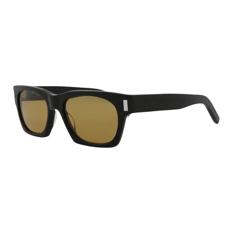 Saint Laurent Sunglasses Square Full Rim, Transparent Frame and Green Lens SL402008