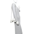 Balenciaga Crushed Calfskin Quilted XS Crush Chain Bag  Optic White