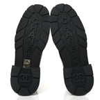 Chanel Calfskin Knit CC Short Boots 41 Black
