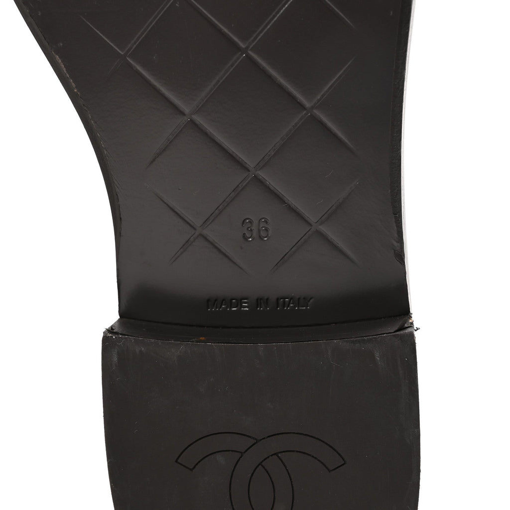 Chanel Lambskin Quilted CC Turnlock Loafers 36 Dark Brown