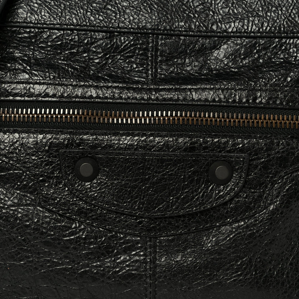 Balenciaga Agneau Arena Storico Classic Hardware Small Le City Moto Black