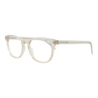 Saint Laurent Eyeglasses Round Full Rim, Transparent Beige Frame and Clear Demo Lenses Lens SLM111004