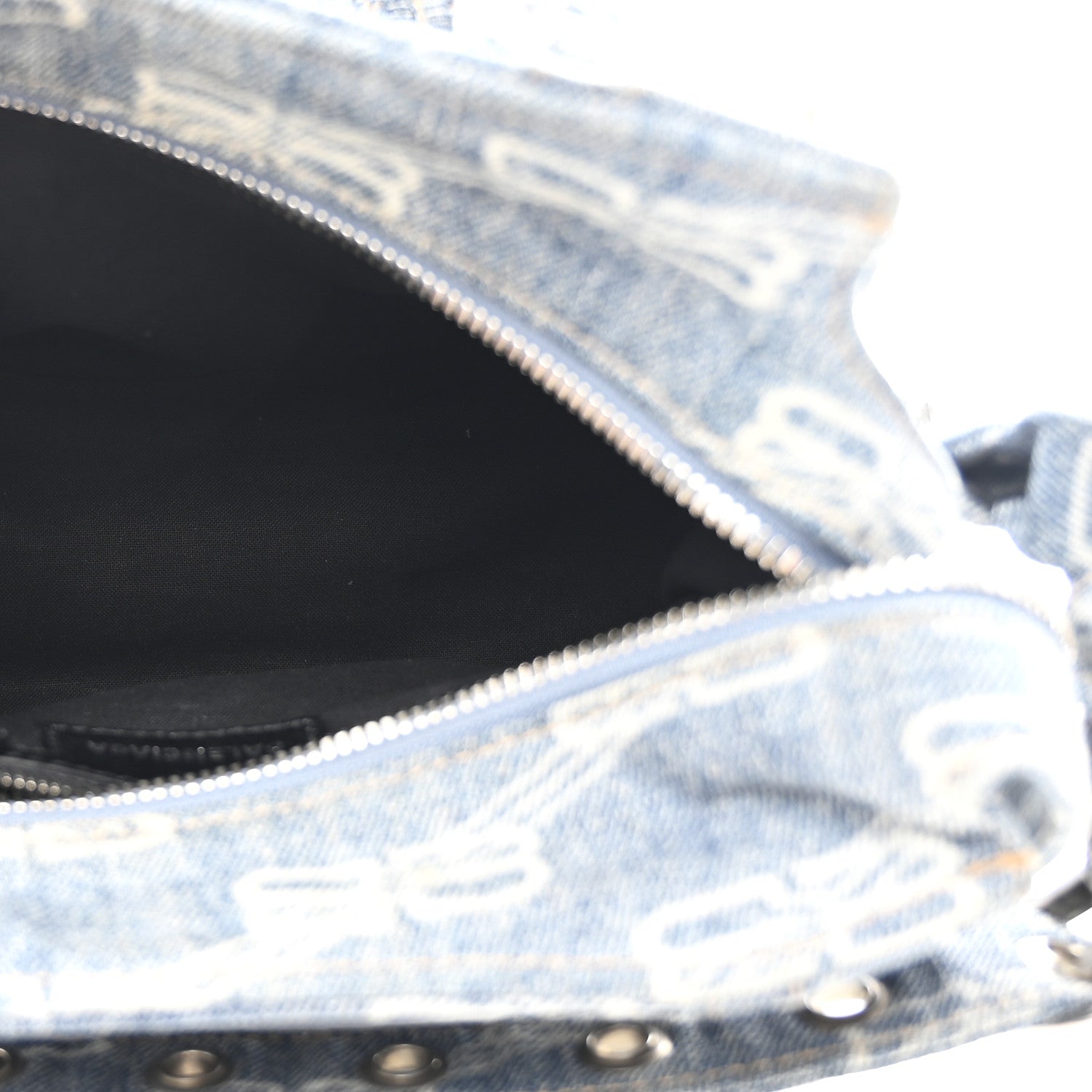 Balenciaga Denim BB Monogram Neo Cagole Handbag XS Blue