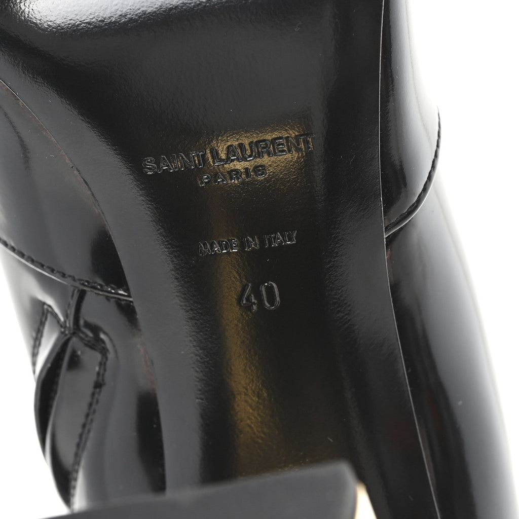 Saint Laurent Vitello Marilyn Auteuil 105 Ankle Zip Boots 40 Black