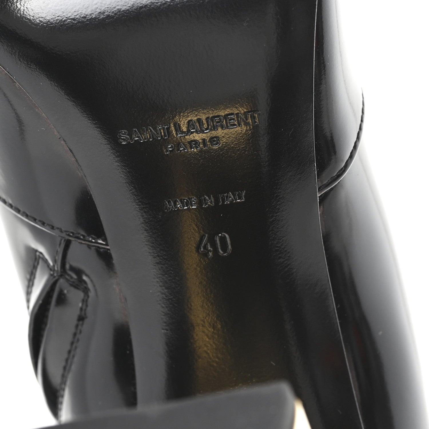 Saint Laurent Vitello Marilyn Auteuil 105 Ankle Zip Boots 40 Black