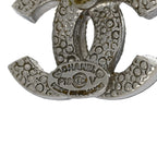 Chanel Crystal CC Earrings Silver