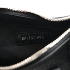 Balenciaga Agneau Arena Le Cagole Chain Shoulder Bag XS Black
