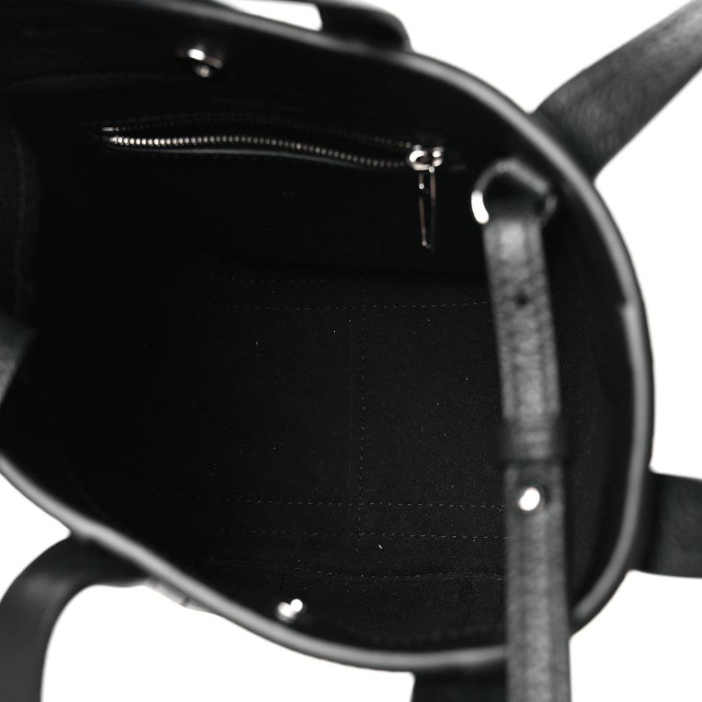 Balenciaga Grained Calfskin Mini 2.0 Everyday North South Shoulder Tote Bag Black