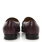 Gucci Alligator Interlocking G Mens Loafers 8 Bordeaux