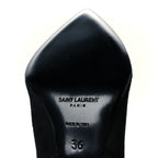 Saint Laurent Kid Scamosciato Niki 85 Wedge Booties 36 Black