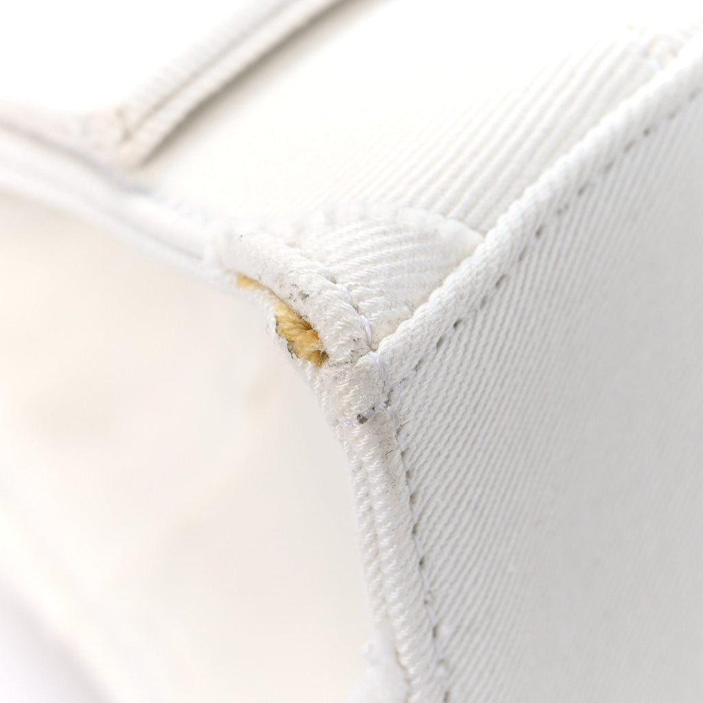 Balenciaga Denim Patchwork Small Hourglass Top Handle Bag White