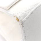 Balenciaga Denim Patchwork Small Hourglass Top Handle Bag White