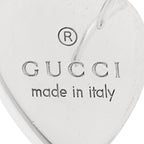 Gucci Sterling Silver Trademark Heart Drop Earrings