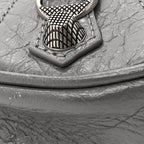 Balenciaga Agneau Arena Le Cagole Shoulder Bag XS Dark Grey