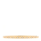 Chanel 18K Yellow Gold Diamond Mini Coco Crush Cuff Bracelet L