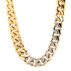 Saint Laurent Metal Curb Chain Necklace Gold Silver