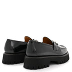 Gucci Cordovan Lux Womens Horsebit 45mm Platform Loafers 39.5 Black