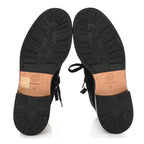 Chanel Suede Calfskin Quilted Lace Up Combat Boots 37 Black