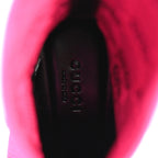 Gucci Technical Jersey Knit GG Monogram Square G 75mm Ankle Boots 37 Black Neon Fucsia