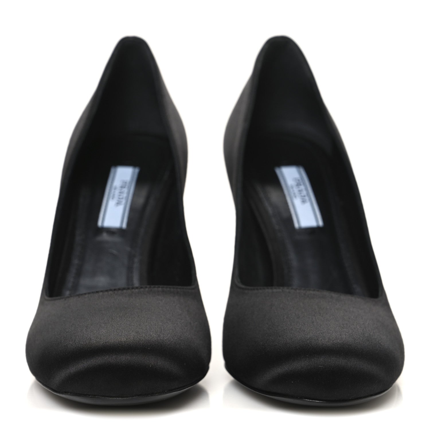 Prada Satin Block Heel Pump 36 Black