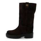 Miu Miu Suede Calzature Donna Boots 40 Morro