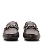 Gucci Soft Clove Calfskin Mens Horsebit Driver Loafers 9 Cocoa