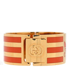 Gucci X ADIDAS Metal Enamel Cuff Bracelet S Orange