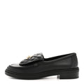 Chanel Lambskin Quilted CC Turnlock Loafers 37.5 Black