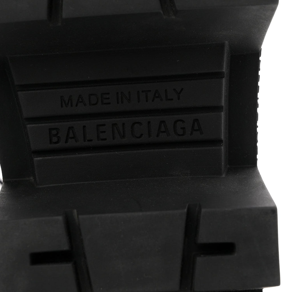 Balenciaga Calfskin Womens Bulldozer Lace Up Boots 37 Black
