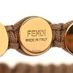 Fendi Fabric Braided Studded Bracelet Brown