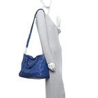 Balenciaga Agneau Giant 12 Silver Hardware Velo Bleu Glacier