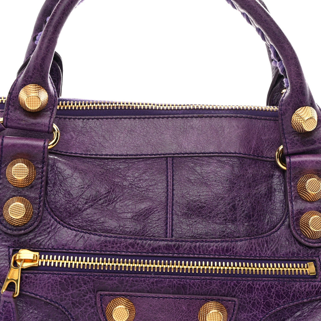 Balenciaga Agneau Giant 21 Gold Hardware Work Raisin